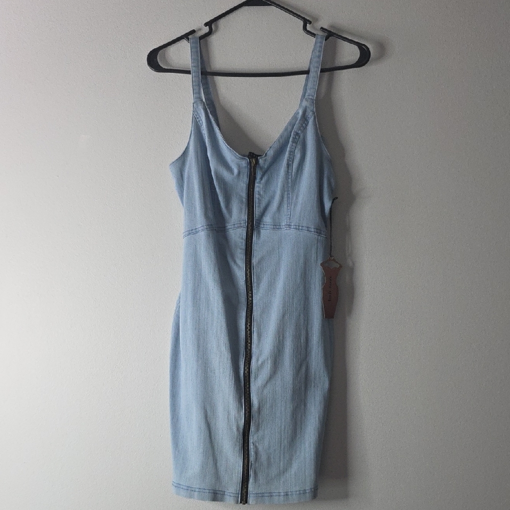 Haute Monde Light Blue Denim Dress